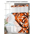 thumbnail image 4 of No Hook Shower Curtain with Snap in Liner,Abstraction Distortion Lines Art Waterproof Bath Curtain Double Layers with See Through Top Window,Black Orange White Hotel Shower Curtains 60x72in, 4 of 9