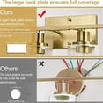 thumbnail image 4 of 4 Light Bathroom Light Fixtures, Brass Vanity Lights for Bathroom with Clear Glass Shades, Modern Bathroom Wall Sconces for Mirror Living Room Cabinet, 4 of 6