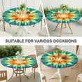 thumbnail image 7 of Rainbow Tie Dye Mandala Pattern Round Fitted Tablecloth with Elastic Edge,Dining Table Cover Waterproof,Outdoor Round Tablecloth for Camping,Dining,Indoor and Outdoor, 7 of 7