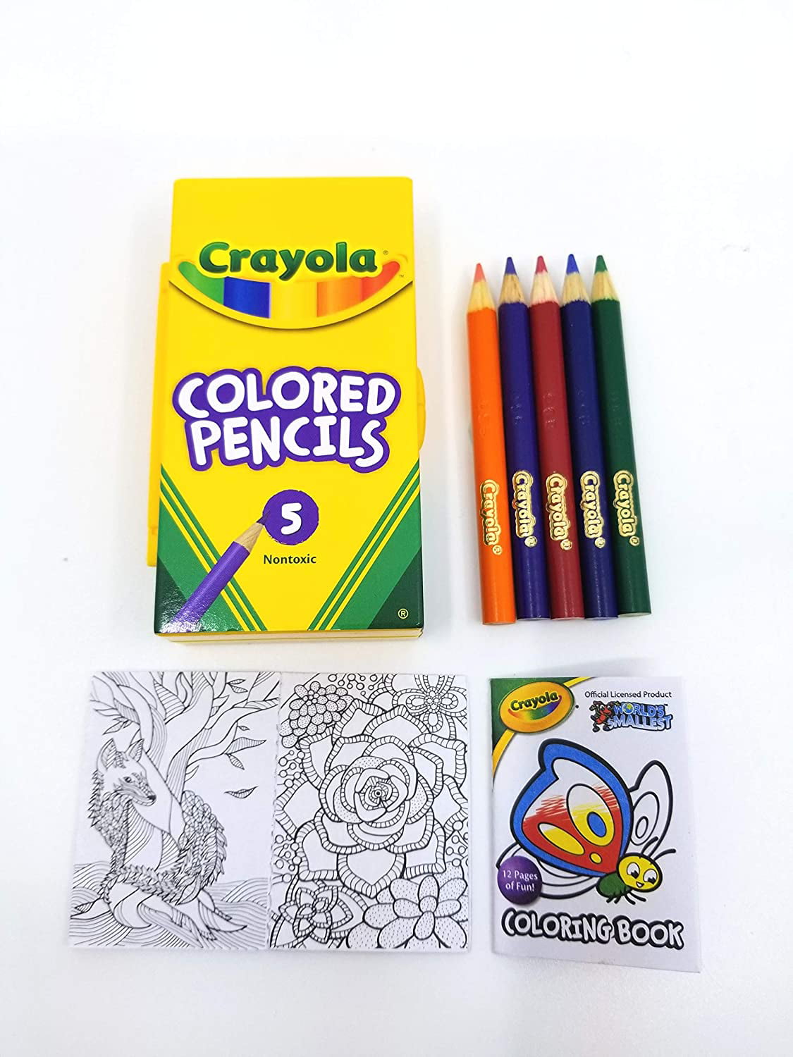 Worlds Smallest Crayola Color Pencil Coloring Book Set, Multi 20