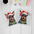thumbnail image 3 of Hello Winter Doberman Pinscher Frosty Morning Walk Welcome Snowy Christmas Cutout Transfer Sticker Doberman Dog Lover Gifts Transparent Decal Art Decor - 02018, 3 of 5
