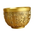 thumbnail image 4 of Creative Brass Feng Shui Bowl Wealth Rice Cylinder Luck Office for Bedroom Study Home 6.2cmx4cm, 4 of 9