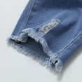 thumbnail image 4 of Vedolay Ladies Pants Mid Waist Stretchy Ripped Stretchy Fashion Jeans Blue,M, 4 of 5