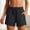 Black, variant on Women's Athletic Running Shorts Quick Dry Lightweight Workout Gym Shorts with Zipper Pockets Gray