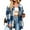Blue, variant on Womens Plus Size Shacket Jacket Flannel Plaid Long Sleeve Button Down Shirts Casual Fall Blouses Tops