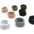thumbnail image 5 of Beige Hairband - Gentle Soft and Stretchy Nylon Fabric Ponytail Holders - 12 Pack, 5 of 5