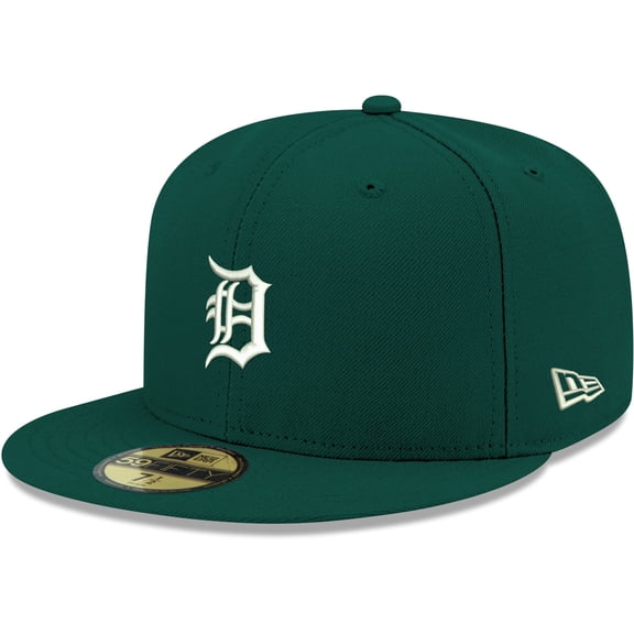 Men's New Era Green Detroit Tigers White Logo 59FIFTY Fitted Hat