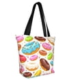 thumbnail image 2 of Fotbe Color Donut Pattern Beach Tote,Shoulder Handbag,Spacious Tote Bag,Lightweight Travel Bag,Versatile Shopping Bag, 2 of 9