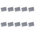 thumbnail image 1 of fastboy 10 Pieces Checkered Flag Racing Printed Black White Handheld Waving Banners Decorations Event Motorcycle Game Party, 1 of 6