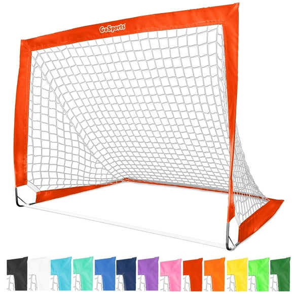 GoSports But de Soccer Portable 4 Pi x 3 Pi pour Enfants - Filet Pop-Up pour Jardin - Rouge