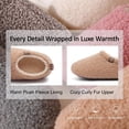 thumbnail image 3 of VANSARTO Women's Fuzzy Memory Foam Slippers with Cozy Curly Fur and Warm Fleece Lining Closed Back Non-Slip House Shoes Lightweight Soft Comfy Indoor Bedroom Slippers, Camel, 3 of 6