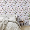 thumbnail image 2 of Abyssaly Floral Peel and Stick Wallpaper 17.3" × 393.7",Butterfly and Flower, White Removable Self-Adhesive Vinyl Wall Paper for Home Decor, 2 of 9
