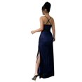thumbnail image 5 of Women's Mesh Maxi Dress Backless Wedding Guest Dress Ruched Drawstring Bodycon Party Cocktail Dress Blue S, 5 of 10