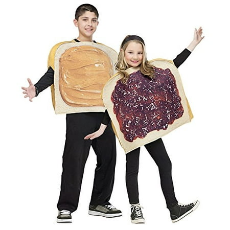 UHC Peanut Butter N Jelly Outfit Funny Comical Theme Party Halloween Costume, Child 14