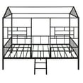 thumbnail image 4 of Full Size Metal House Bed Frame for Kids Boys Girls, Low Profile Playhouse Bed with Roof and Fence, No Box Spring Needed, Black 77.1"L x 56"W x 67.7"H, 4 of 7