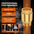 thumbnail image 4 of Brass Vertical Check Valve Sealed Protection Brass Check Valve One Way Thickened Backflow Preventer Rustproof for Washing Machine, 4 of 11