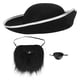 thumbnail image 4 of Sombrero de disfraz de pirata, bigotes falsos, parche en el ojo, accesorios de fiesta de pirata, vestido para Halloween, 4 of 12