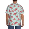 thumbnail image 3 of Sikiie Watermelon Men's Wrinkle Free Untucked Cuban Shirt Business Casual Button Down Shirts Short Sleeve ShirtX-Large, 3 of 5
