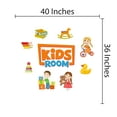 thumbnail image 3 of DAYCARE - Home Nursery Multicolored Educational & Toys Art Decoration Kids Room Lettering Art Design Removable Wall Decal Sticker - Adhesive Daycare Child Care Removable Wall Decoration 40" x 36", 3 of 3