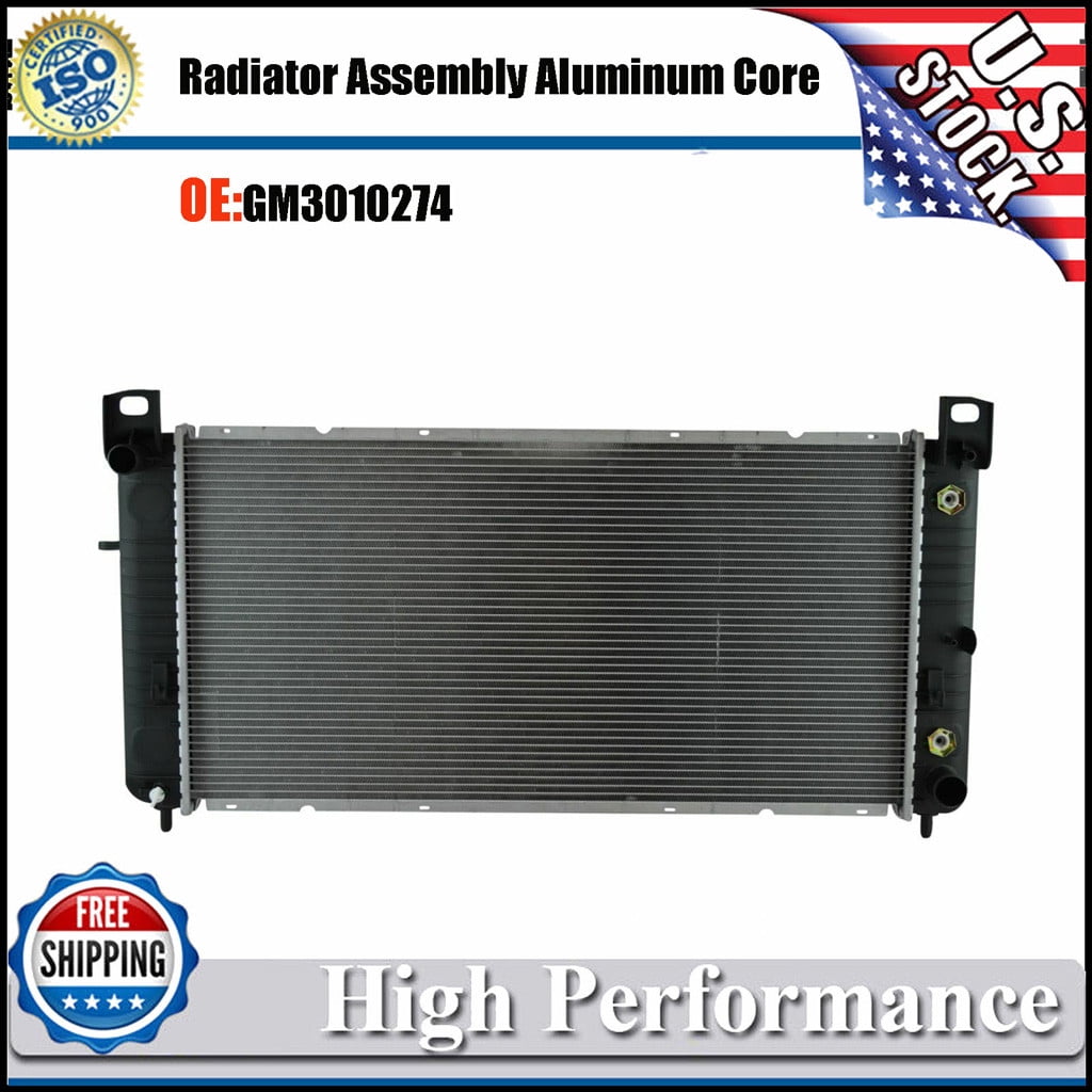 Car Radiator Assembly Aluminum Core Direct Fits for Chevrolet Cadillac GMC Truck 
