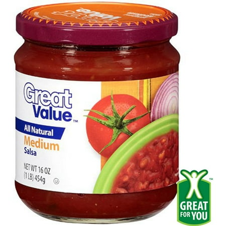 Great Value All Natural Medium Salsa, 16 Oz.