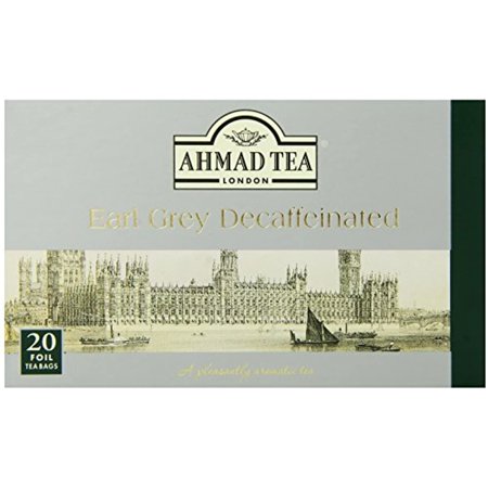 Ahmad Tea Decaffeinated Earl Grey Tea, 20-Count Boxes, 8.4 Ounce (Pack Of 6)