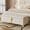 Beige + Velvet, variant on Elegant Upholstered Storage Ottoman,Storage Bench with Metal Legs for Bedroom,Living Room,Fully Assembled Except Legs,Black