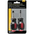 thumbnail image 2 of Performance Tool 1100 2-Piece Stubby Screwdriver Set - 1/4-Inch x 1 1/2-Inch Slotted, #2 x 1 1/2-Inch Phillips - Pressure Grip Rubber Handles, 2 of 2