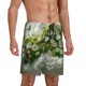 thumbnail image 2 of Balery Nature Hand Daisies Art Pantalones cortos de pijama de punto de algodón para hombre con cinturilla y bolsillos-3X-Large, 2 of 6