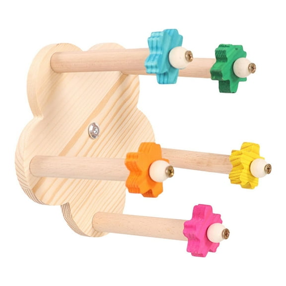 menolana Bird Rotating Perch Toy Bird Cage Accessory, Funny Parrot Perch Wheel Toy, Hanging Bird Stand Toy for Parakeet Macaws Budgies