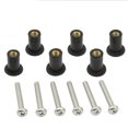 thumbnail image 1 of Eigraketly Keep Diving Pack de 6 kits de tuercas de goma M5 Tornillos de latón Suministros antivibración Tubos para kayak Canoa Barcos de pesca Deportes acuáticos Kit Dadi Viti, 1 of 6