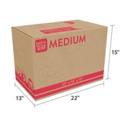 Pen+Gear Medium Moving Boxes, 22 in. L x 13 in. W x 15 in. H, Kraft