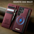 thumbnail image 2 of ELEHOLD Magnetic Detachable Wallet Case for Samsung Galaxy S21, Shockproof Faux Leather Stand RFID Card Slots Detachable Mag-Safe Magnetic Case Cover,Removable Back Shell,Red, 2 of 12