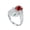 Red, variant on 2 Carat Adjustable Moissanite Rings for Women Animal Leopard Head Design Open Ring D Color VVS1 S925 Sterling Silver Red/Purple/Pink Diamond Rings