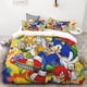 thumbnail image 2 of Funda nórdica Sonic 3D Exquisito juego de cama con estampado digital de dibujos animados Anime Edredón cama juvenil Decoración del hogar Regalo para niños, 2 of 4
