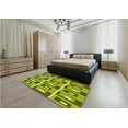 thumbnail image 4 of Ahgly Company Indoor Round Patterned Chameleon Green Area Rugs, 4' Round, 4 of 6