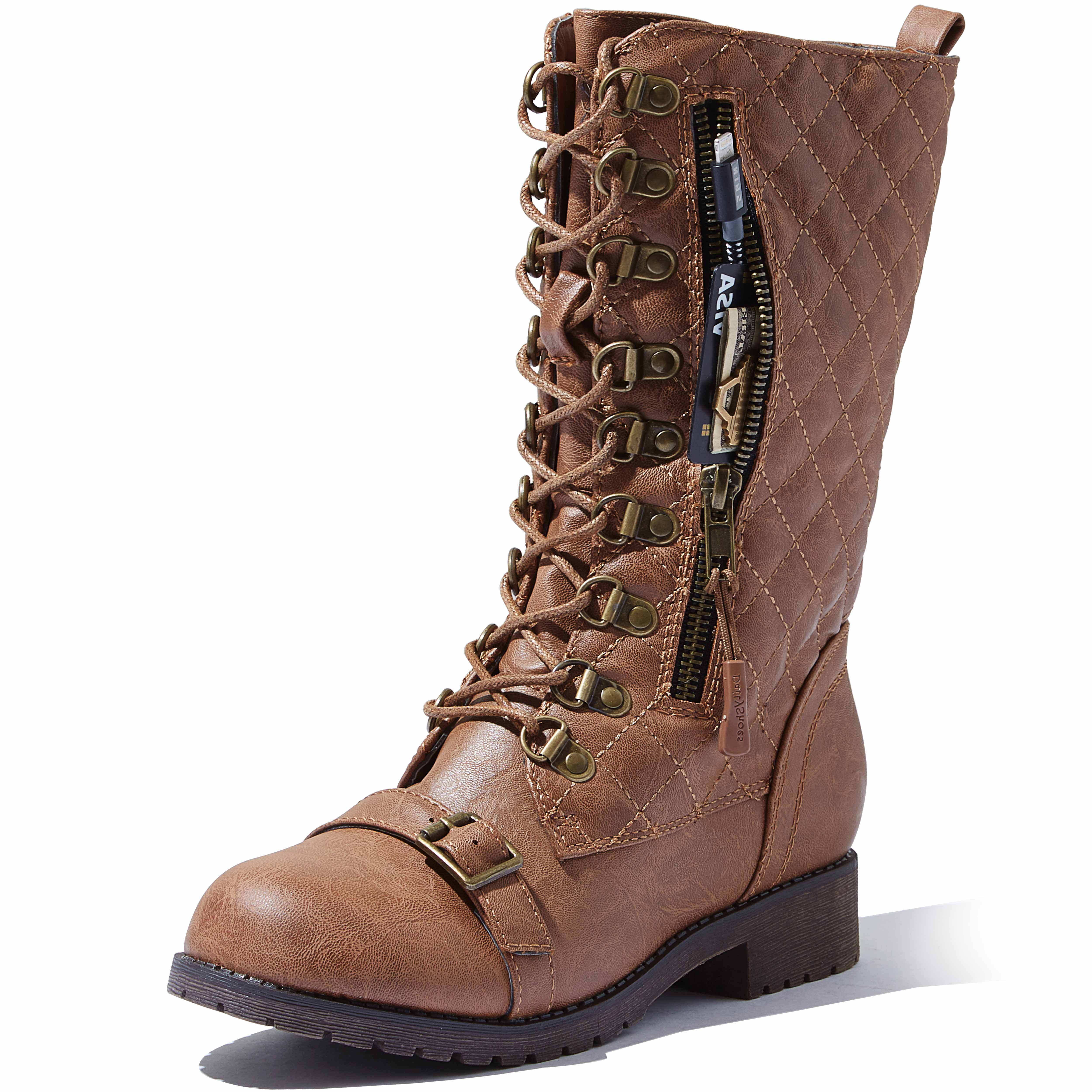 DailyShoes Dailyshoes Calfheight Quilted Boots With Hidden Zipper