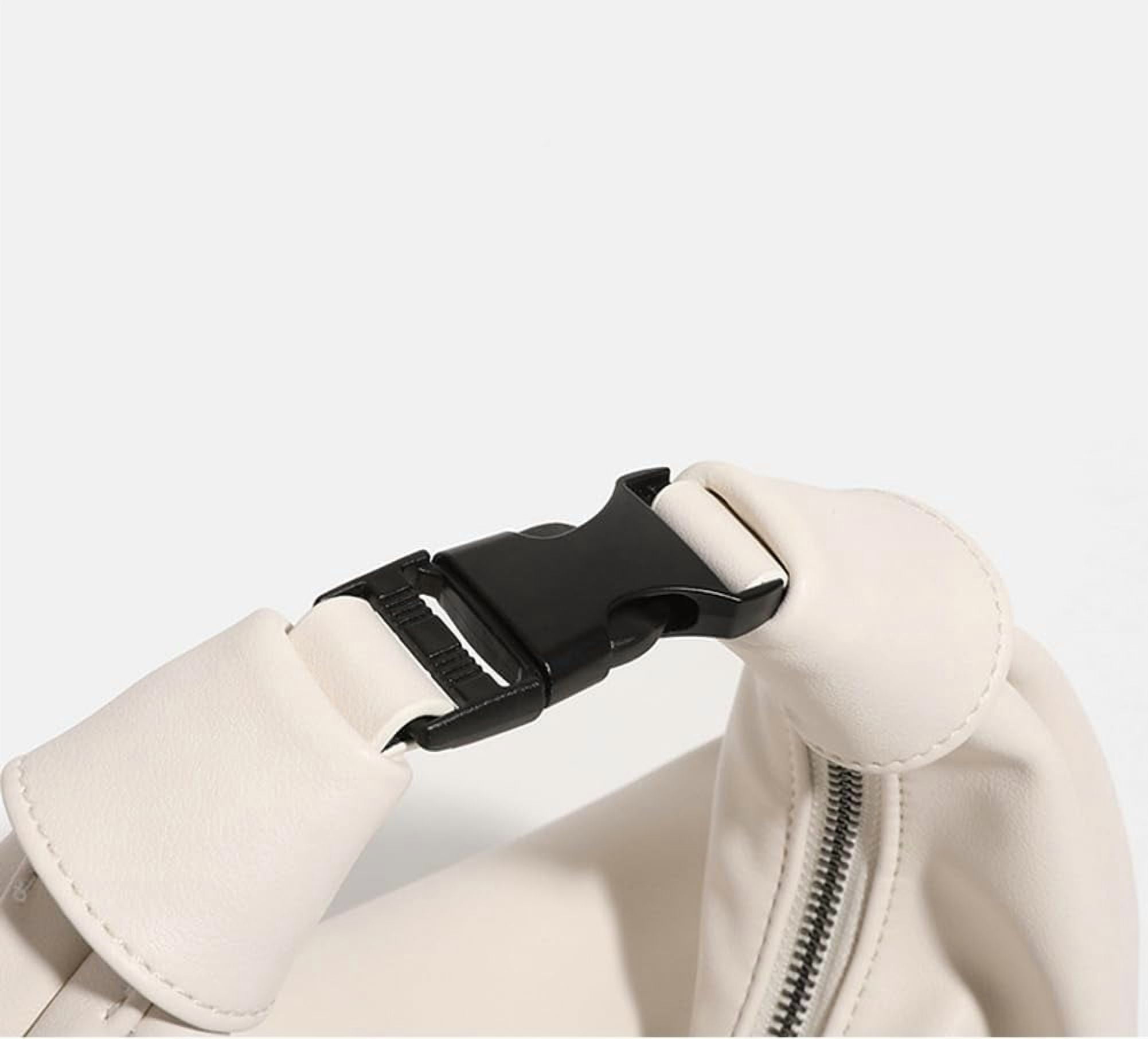 Slouchy PU Leather Underarm Shoulder Bag Women Hobo Bags Trendy Crescent Satchels Crossbody Phone Purse Tote Handbag 2024