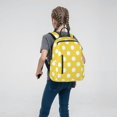 thumbnail image 5 of Fuzoiu Yellow And White Polka Dot Print Lightweight Daypack,Weekender Bag for Men and Women, Travel Backpack with Padded Straps for School, Travel & Work, 5 of 7