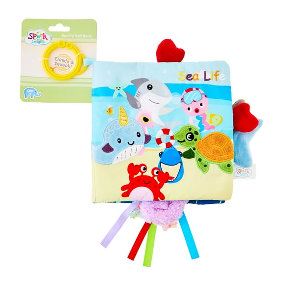 Spark Create Imagine Sea Life Soft Cloth Baby Book, 0 