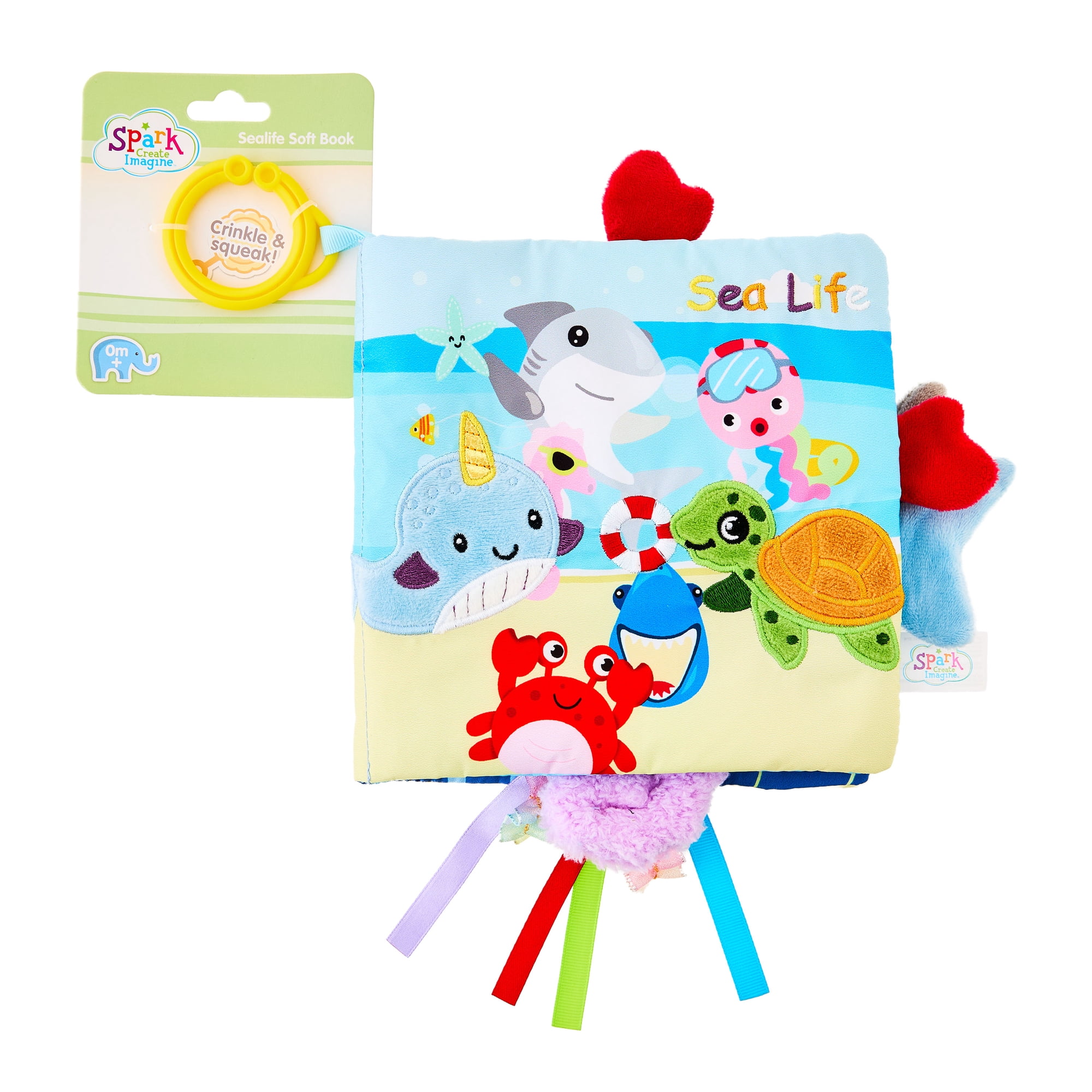 Spark Create Imagine Sea Life Soft Cloth Baby Book, 0 Months+