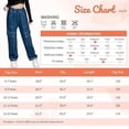 thumbnail image 6 of Rolanko Girls Jeans Denim Elastic Wasit Wide Leg Baggy Pants Kids Clothes 6-14 Years, 6 of 6