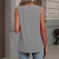 thumbnail image 3 of Kixjoy 250th Anniversary Tops V Neck Trendy Tank Top Sleeveless Casual Vacation Pleated Shirt Patriotic Soft Baggy Shirts for Women, Gray S, 3 of 6