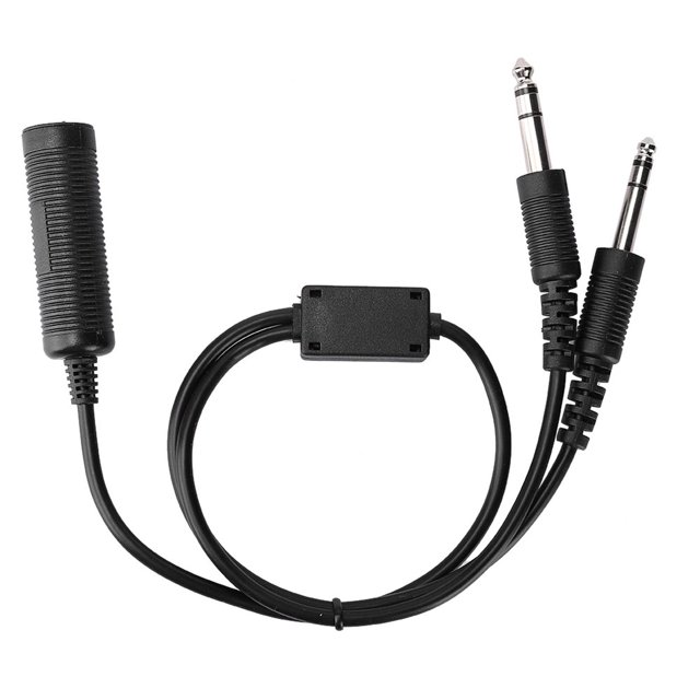Helicopter To General Aviation Headset Adapter, Earphone Adapter Professional Portable Superior Performance For Military Headset To GA Aircraft