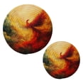 thumbnail image 7 of Wobogo Fire Phoenix Patterns Trivets Potholders Set of 2 Cotton Woven Round Hot Plate Mats for Hot Dishes Bowls Teapots, 7 of 7