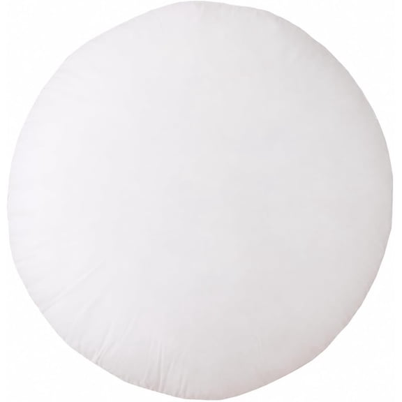 Fennco Styles White Premium Polyester Pillow Insert for Decorative Throw Pillow, Cushion, Couch, Bed & Home Decor (20" Round)