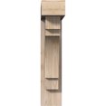 thumbnail image 2 of Ekena Millwork 5 1/2"W x 22"D x 26"H Merced Block Smooth Bracket w/ Offset Brace, Douglas Fir, 2 of 25