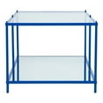 thumbnail image 4 of Scoles 1-Shelf Glass Top Coffee Table, Blue, 4 of 5