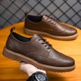 thumbnail image 4 of Zapatos casuales de cuero para hombre, zapatos de primavera para hombre, zapatillas retro británicas, zapatos de moda de estilo coreano, ropa de trabajo, zapatos que combinan con todo, 4 of 5