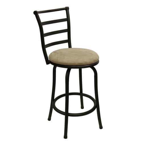 Mainstays Bar Stool With 360 Degree, Wooden Bar Stools With Backs On Them